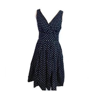 ARYEH Polka Dot Retro Sleeveless Fit Flare Dress